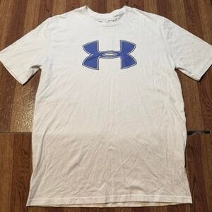 Under Armour White Heat Tech Retro Sportswear Running Train Shirt Medium